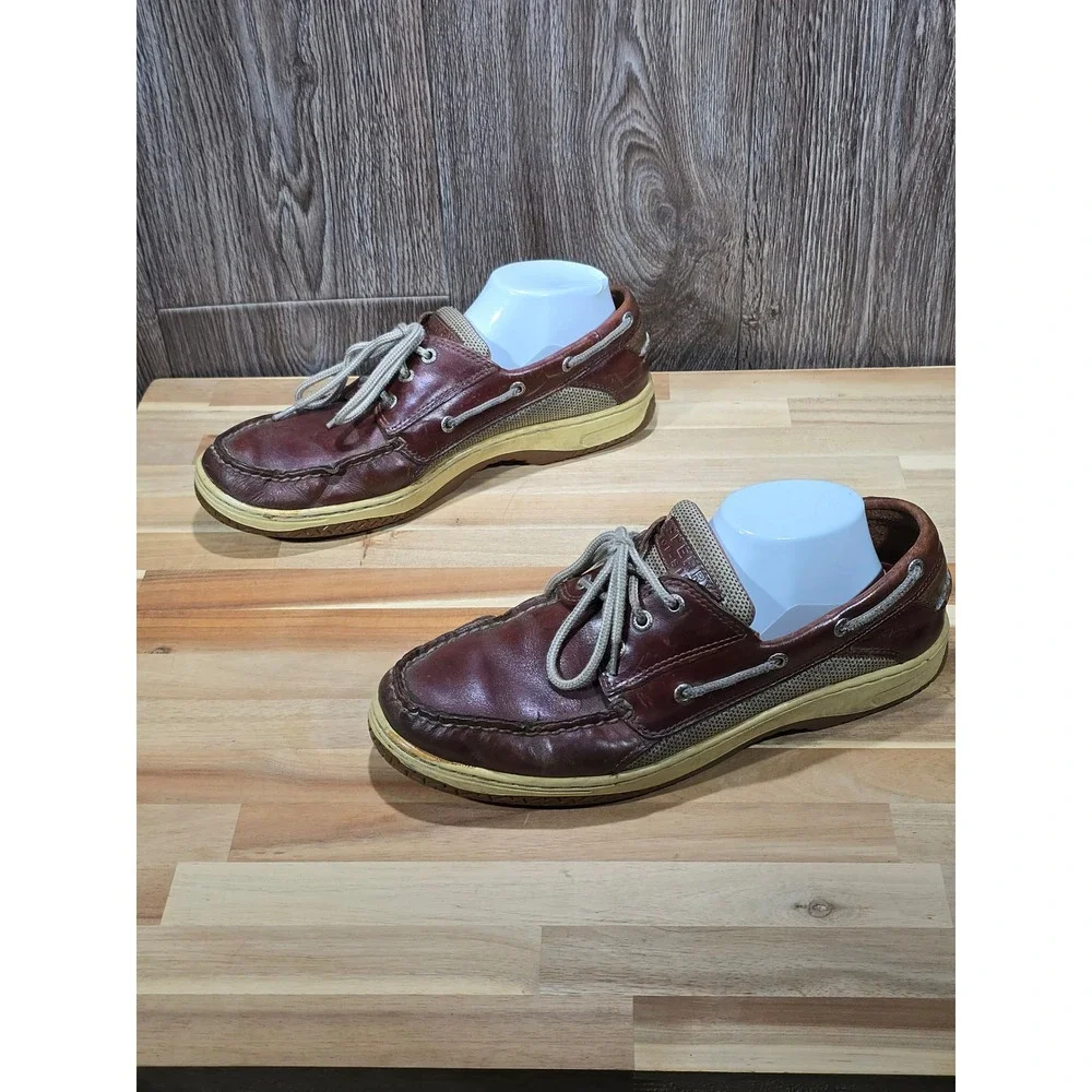 Sperry Men's Billfish 3-Eye Leather‎ Boat Shoes Size 11M Dark Tan 0799320 Casual